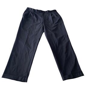 Kirklands Mens Made in Italy Black Wool Dress Formal Pants 40x30 Office Career